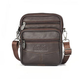 Trendy Men's Genuine Leather Crossbody Multifunctional Shoulder Bag