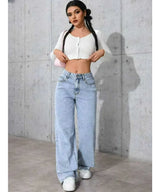 Women’s Wide-Leg Straight Denim Jeans