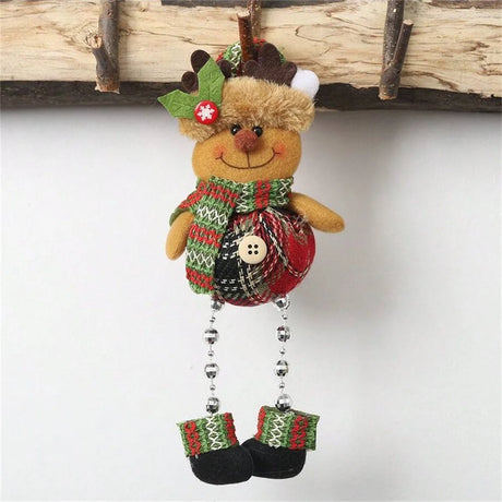 Christmas Tree Decorations – Plush Hanging Ornaments | Santa Claus, Snowman & Reindeer Holiday Party Home Décor