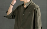 White Linen Cotton Half Sleeve Men’s Shirt