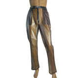 Haian Men's Transparent Straight Cut Club Pants Mens Jeans