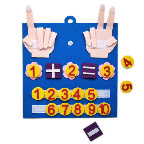 Toddler Montessori Felt Finger Numbers Math Learning Toy