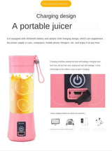Mini Electric Juicer USB Rechargeable | Portable Smoothie & Milkshake Maker for Fresh Fruit, Orange & Lemon