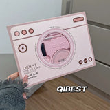 QIBEST 9PC Cosmetics Kit – Lip Mud, Pressed Powder, Blush, Eyeliner, Mascara & Eyebrow Pencil