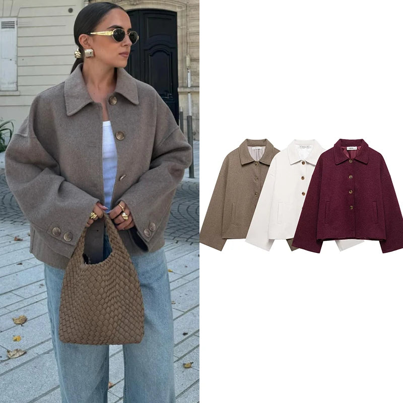 Women’s Jackets & Coats Autumn 2025 – Chic Loose Long-Sleeve Warm Outerwear | Elegant Street Fashion Joker Coat