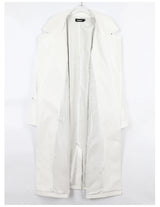 Lautaro Long Leather Trench Coat – Oversized Fall Streetwear for Women