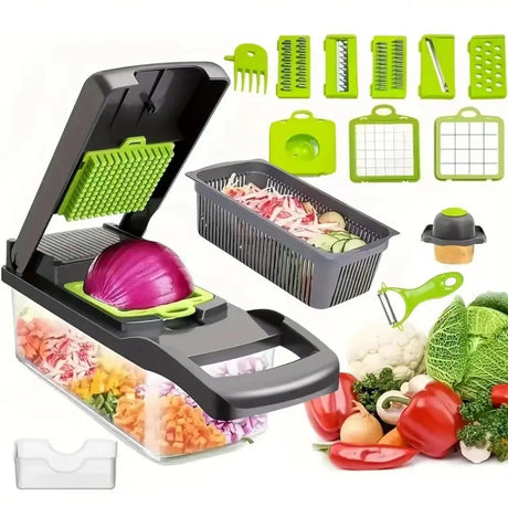 Multi-Functional Vegetable Cutter – 5-in-1 Slicer, Shredder & Dicer Kitchen Tool