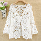 Women’s 2025 Lace Hollow Out Knitted Top