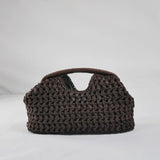 Women’s Raffia Straw Woven Chain Shoulder Crossbody Bag