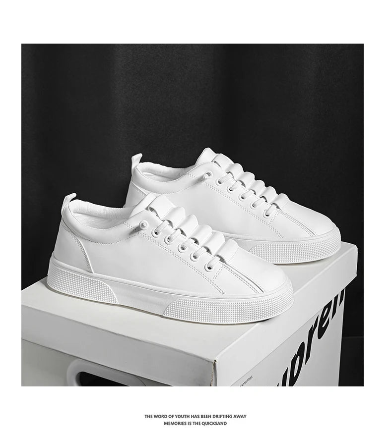 Men’s Casual Lightweight PU Leather Sneakers