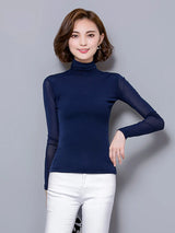 Sexy Lace Long Sleeve Blouse for Women 2025 – Elegant Chemise Femme Top