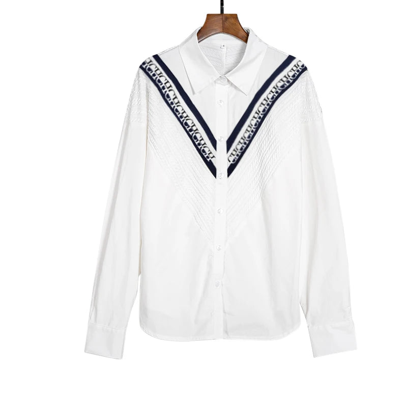 Sexy Women’s Printed Shirt – 2025 Loose Lapel Long Sleeve Single-Breasted Streetwear Top