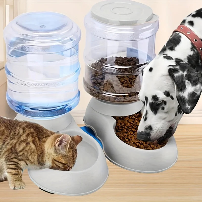 Distributeur automatique de nourriture et d'eau pour animaux – Station d'alimentation grande capacité pour chiens et chats