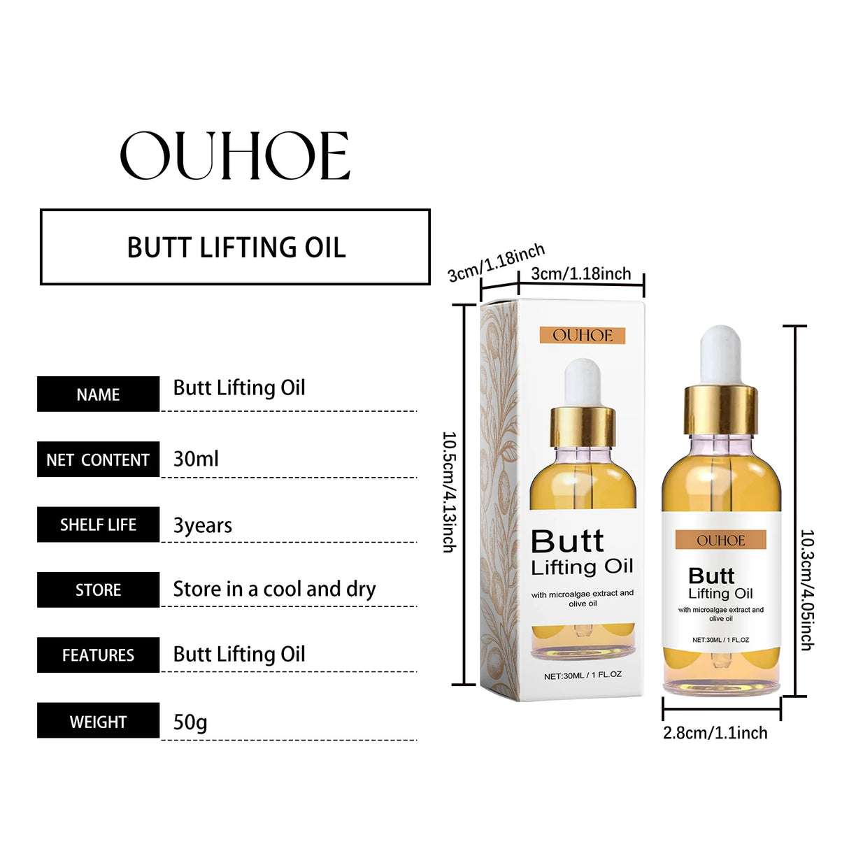 Buttock Enlargement Oil – Natural Hip Lifting & Firming Growth Serum