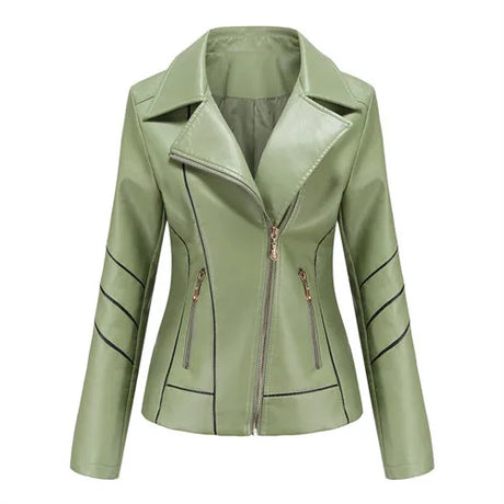 Women's PU Faux Leather Biker Jacket
