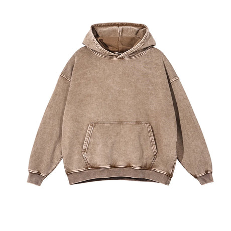 Vintage Washed Hoodie – Unisex Retro Streetwear Pullover