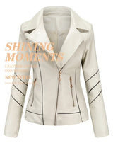 Women's PU Faux Leather Biker Jacket