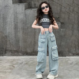Girls' Hip-Hop Baggy Jeans