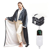 Wearable Heated Blanket with Sleeves – 8-Heat Levels, Flannel, 127x177CM