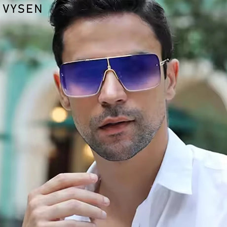 Oversized Square Sunglasses for Men – 2026 Luxury Big‑Frame Retro Shades with Metal Frame & UV400 Protection
