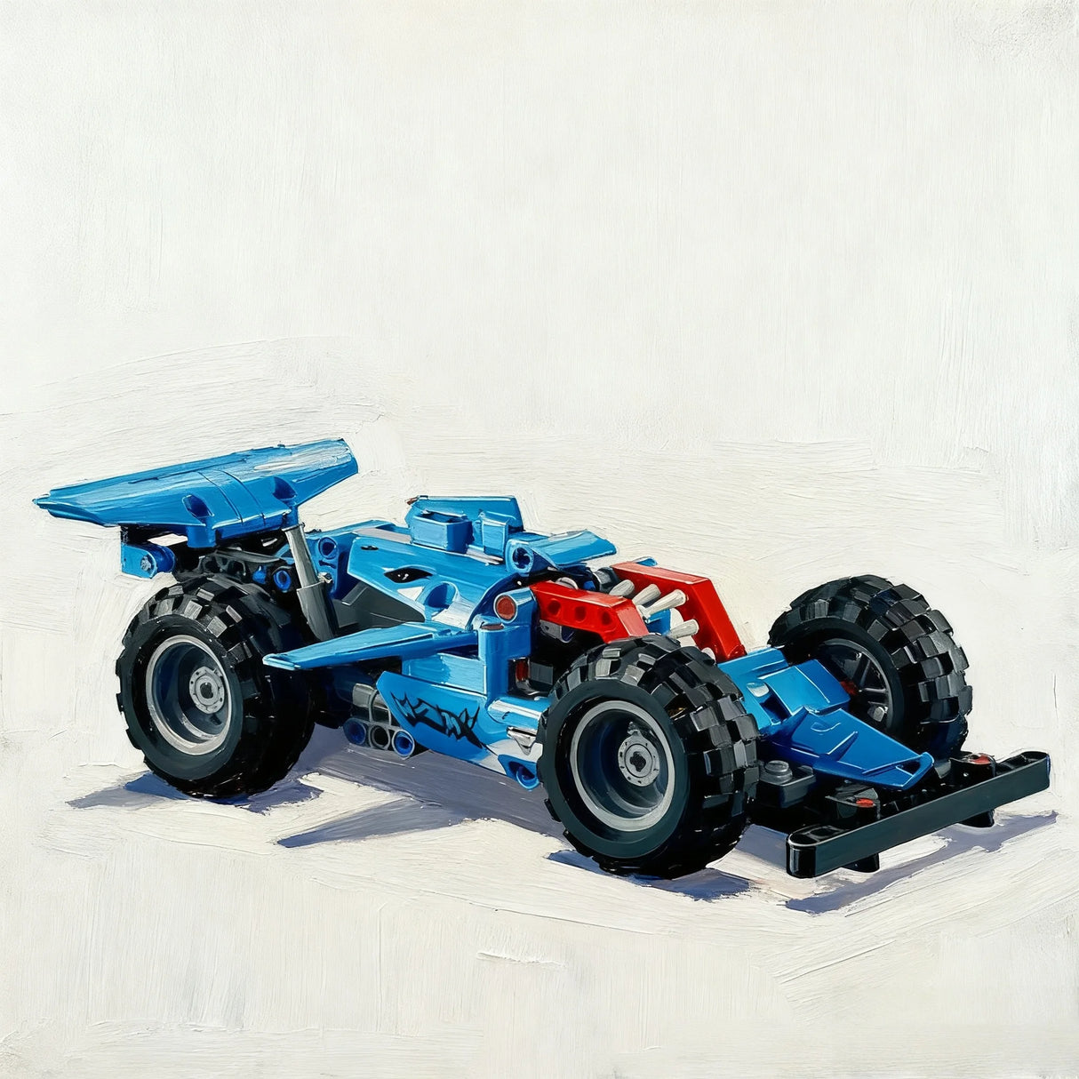 Megalodon & Bigfoot Pull-Back Monster Car Building Blocks – Flame Dragon Kids Construction Toy | Christmas Gift for Children