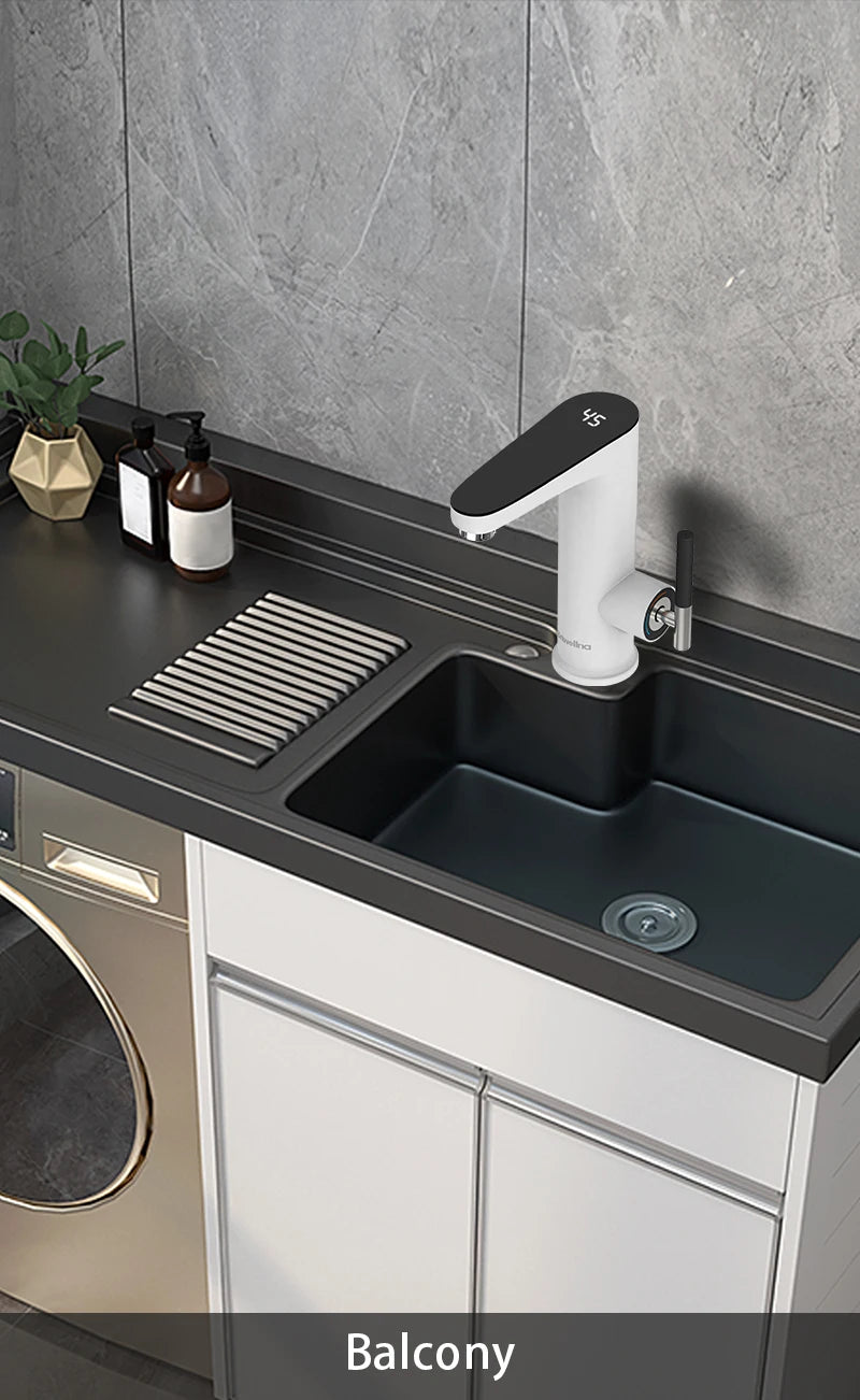 Briwellna Electric Water Heater Faucet 220V – Instant Tankless Kitchen Heating Tap