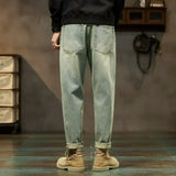 2025 New Men’s Loose Harem Jeans – Retro Solid Color Comfortable & Versatile Pants