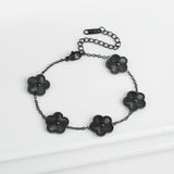 Elegant Clover Bracelet for Women – Adjustable Five-Petal Design