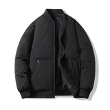Men's Jacket  Autumn Winter Thickened Warm Comfortable Breathable Casual Coat Outdoor Solid Color Windproof Zippered Jacket