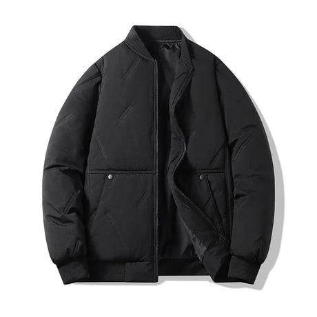 Men's Jacket  Autumn Winter Thickened Warm Comfortable Breathable Casual Coat Outdoor Solid Color Windproof Zippered Jacket