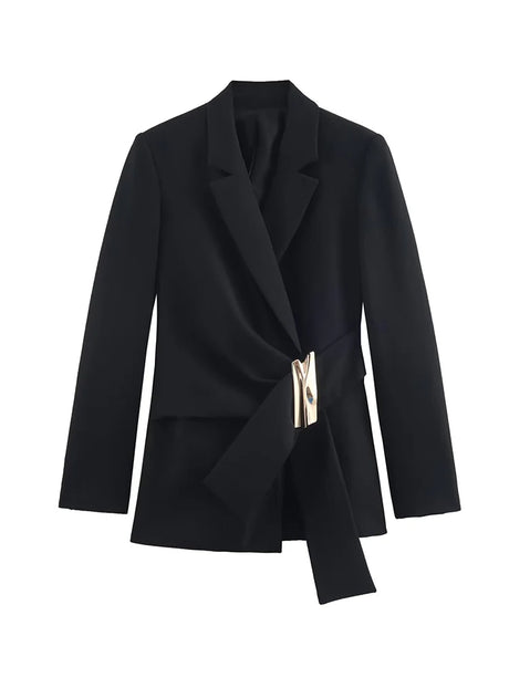 Women’s Two Piece Office Set – Chic Blazer Coat & High Waist Pants | Elegant Business Suit for Work & Formal Events
