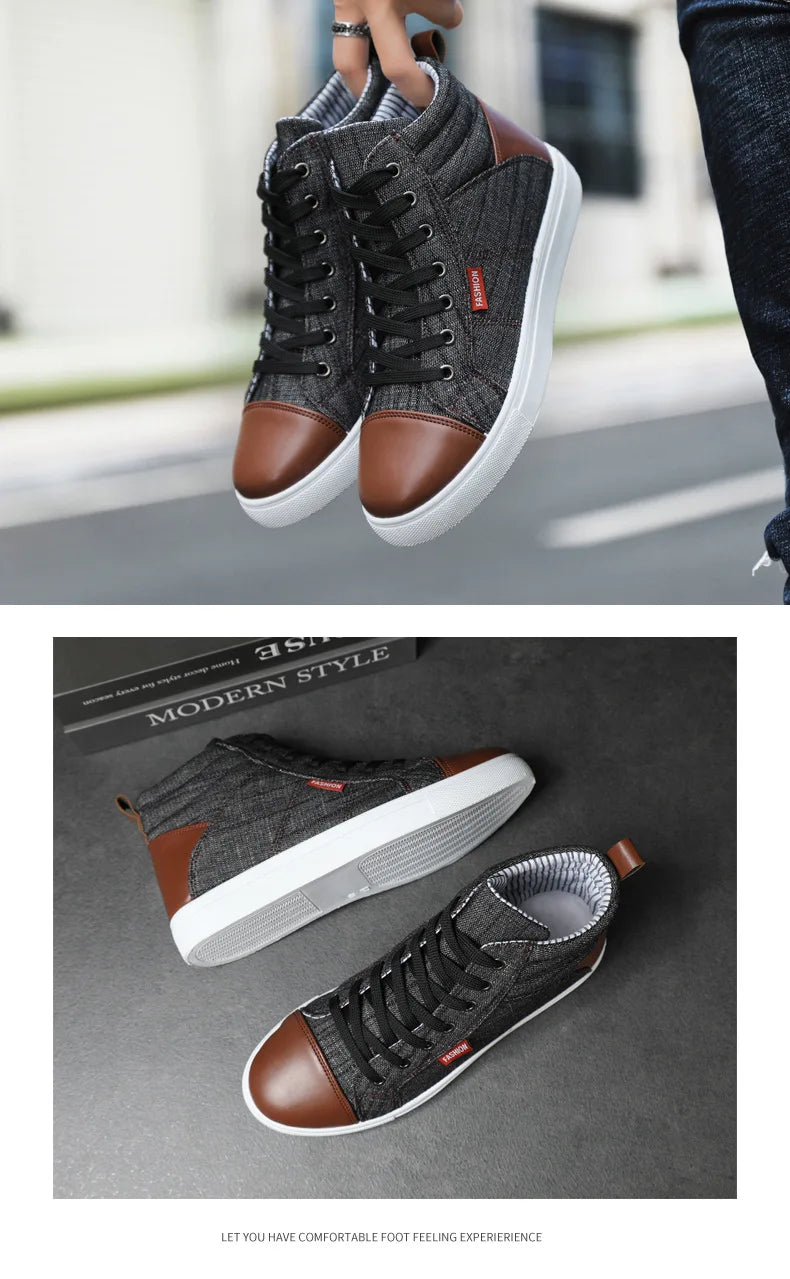 Men’s High Top Luxury Casual Sneakers