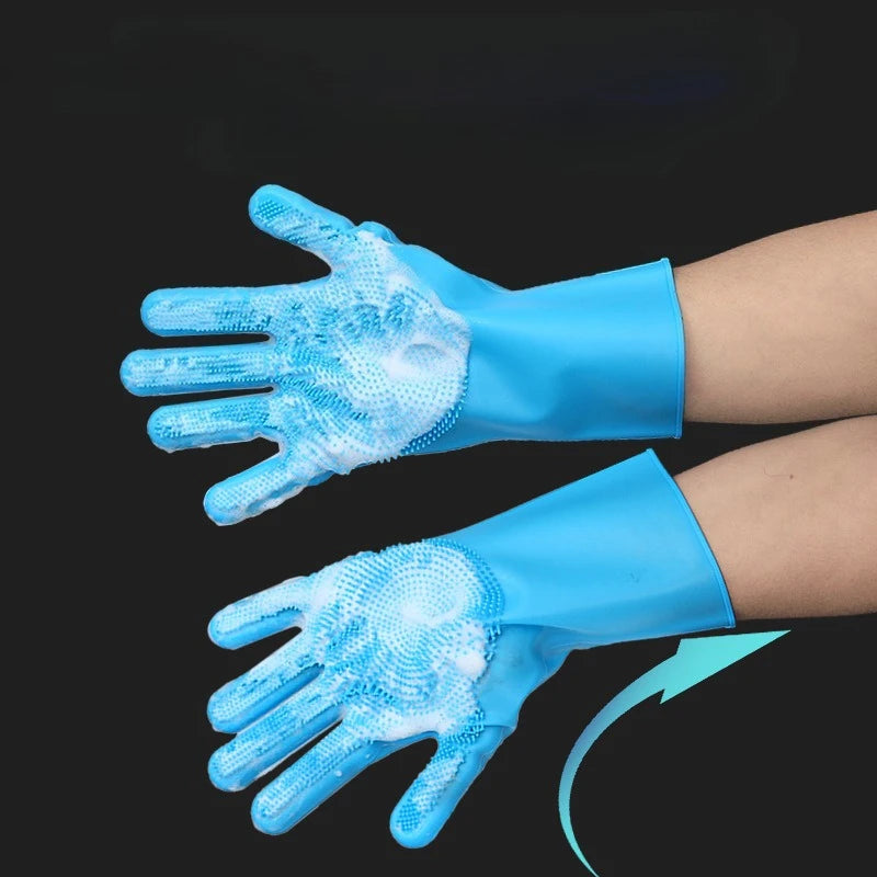 Pet Hair Removal Grooming Glove – Cat & Dog Cleaning, Bathing & Deshedding Scrubber