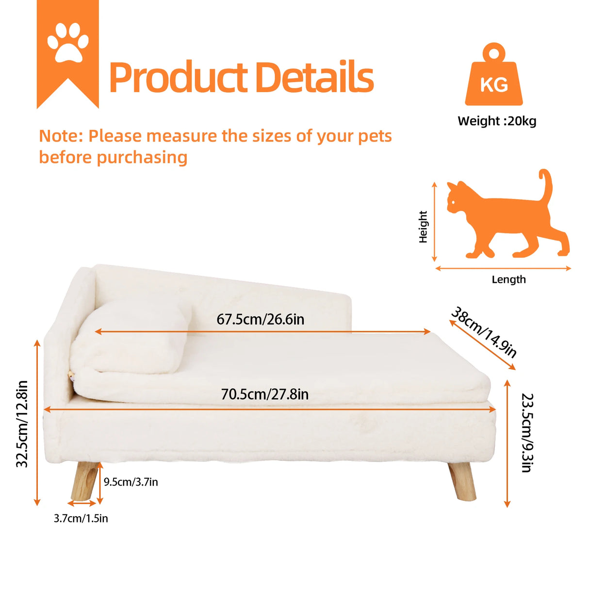 Nordic Elevated Pet Bed