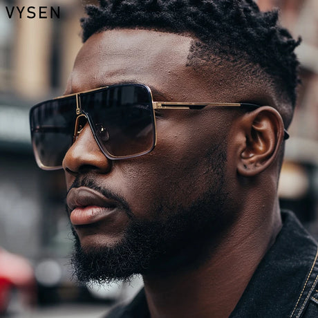 Oversized Square Sunglasses for Men – 2026 Luxury Big‑Frame Retro Shades with Metal Frame & UV400 Protection