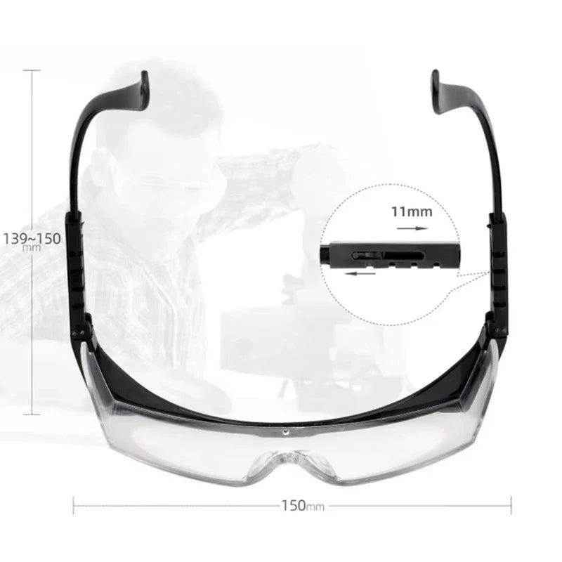Over-Glasses Safety Goggles – Wide-Vision Protective Eyewear | Anti-Fog, Impact-Resistant DIY & Workshop Protection