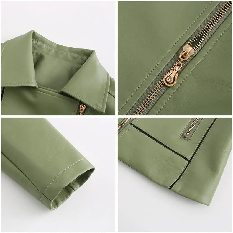 Women's PU Faux Leather Biker Jacket