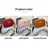 High quality women's PU rolling strip camera bag