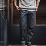 Men’s Workwear Retro Straight Jeans – Durable Vintage Straight-Leg Denim Pants | Casual Everyday Utility Jeans