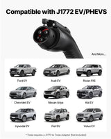 Smart Wallbox Portable EV Charger – Level 1 & 2, 16A Adjustable Current, 120V/240V with LCD Display