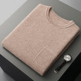 Men’s Round‑Neck Jacquard Knitted Pullover Vest – Business Casual Sleeveless Sweater for Office & Fall/Winter Layering