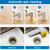 Electric Spin Cleaning Brush – USB Rechargeable Cordless Power Scrubber for Kitchen & Bathroom
