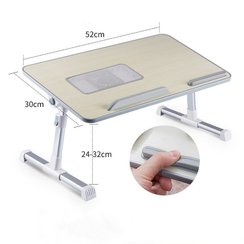 Height-Adjustable Laptop Stand Desk for Bed & Sofa (With in-built cooling fan)