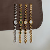 Amber Pearl Bracelet – Elegant Chain Design with Light Luxury Style | High-End Exquisite Women’s Jewelry