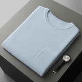 Men’s Round‑Neck Jacquard Knitted Pullover Vest – Business Casual Sleeveless Sweater for Office & Fall/Winter Layering