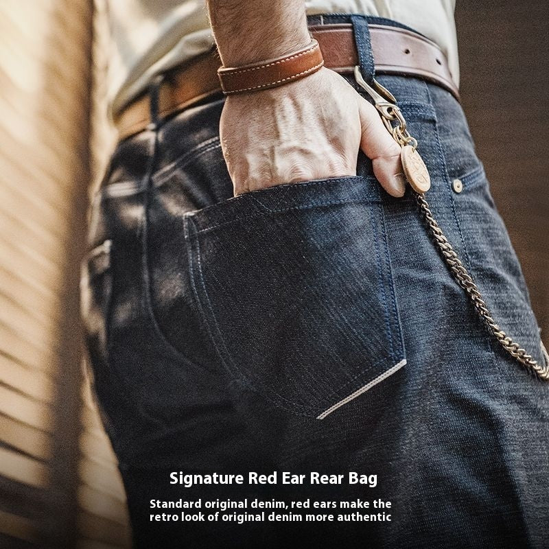 Men’s Workwear Retro Straight Jeans – Durable Vintage Straight-Leg Denim Pants | Casual Everyday Utility Jeans