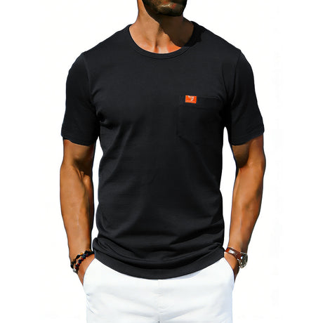 Men’s Loose‑Fit Retro Crew‑Neck Casual Short‑Sleeve T‑Shirt – Simple Vintage‑Style Everyday Tee