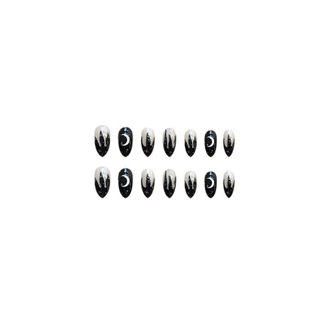 Black Flame Star Moon Nail Polish – Gothic Nail Art Varnish for Nail Enhancement