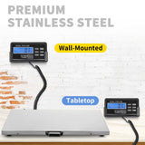 880lb Heavy-Duty Livestock Scale – Large Stainless Steel Platform Digital Floor Scale for Animals, Shipping & Industrial Use (40.6×20.9 in)