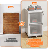 2 Drawers Mobile File Cabinet, Metal Under Desk Cabinet With Lock, For Office & Home, Legal Letter Size, Assembly Required White